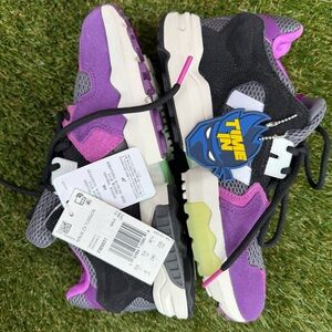 NWT Adidas Purple and Black NINJA ZX TORSION Sneakers Chunky Design Male Size5.5
